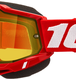 Accuri 2 Snowmobile Goggle Neon Red Yellow Lens