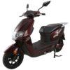 E-Cool Electric Street Scooter, 72v 1200w, 31mph Top Speed, 37-Mile Range – Burgundy