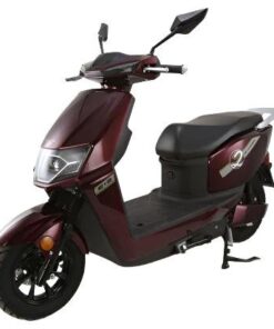 E-Cool Electric Street Scooter, 72v 1200w, 31mph Top Speed, 37-Mile Range – Burgundy