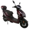 E-Strike Electric Street Scooter, 72v 1200w, 31mph Top Speed, 37-Mile Range – Burgundy