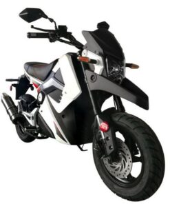 Evader 50cc Motorcycle, Automatic, Front Disc Brake, 12-inch Alloy Wheels – White