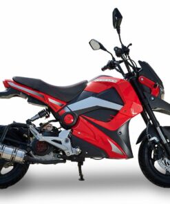 Alternative view of Evader 50cc Motorcycle, Automatic, Front Disc Brake, 12-inch Alloy Wheels – White