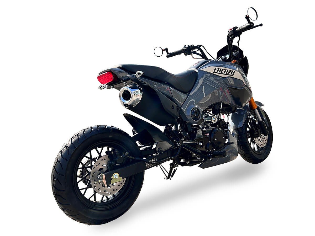 Fuerza 125cc Motorcycle, 4-Speed Manual, Dual Disc Brakes, 12 inch Aluminum Wheels, 50 State Legal – Metallic Blue - Image 3
