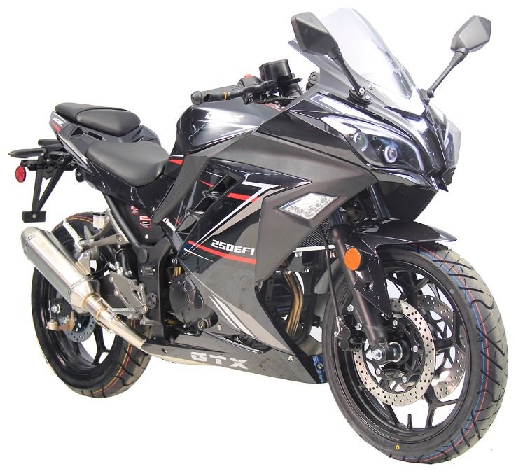 GTX 250 EFI Street Motorcycle, 6-Speed Manual – Blue - Image 4