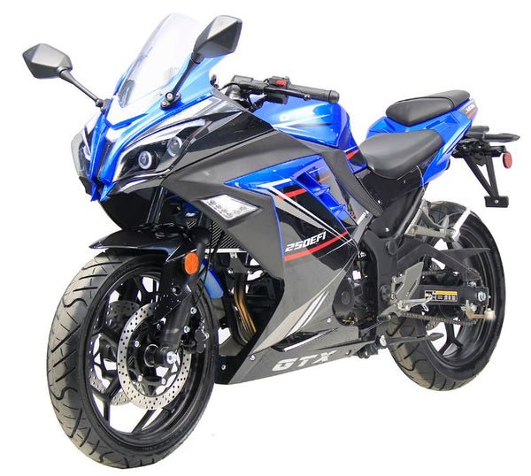 GTX 250 EFI Street Motorcycle, 6-Speed Manual – Blue