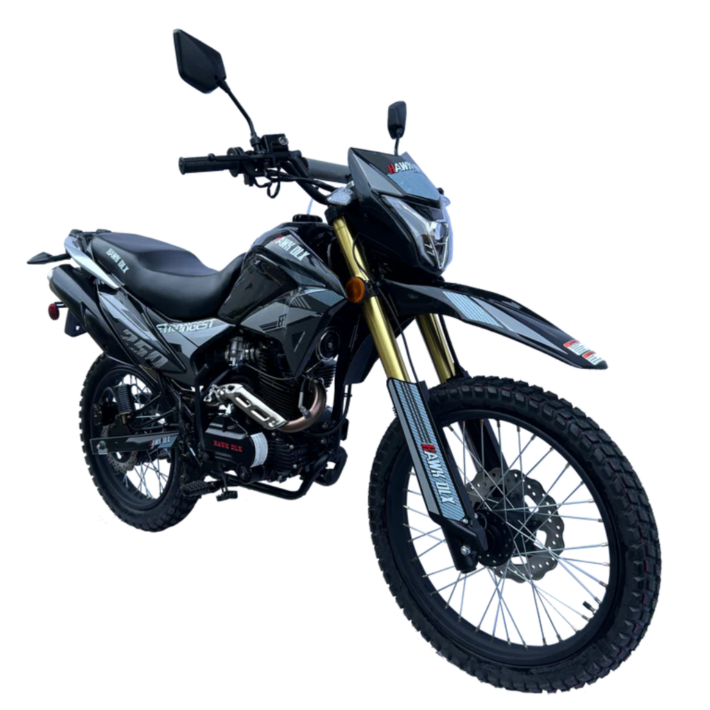 Hawk DLX 250cc Fuel Injected Dual Sport Dirt Bike, 5-Speed Manual, Electric Start, 21/18 inch Wheels, Ages 16 and up – Black - Image 2