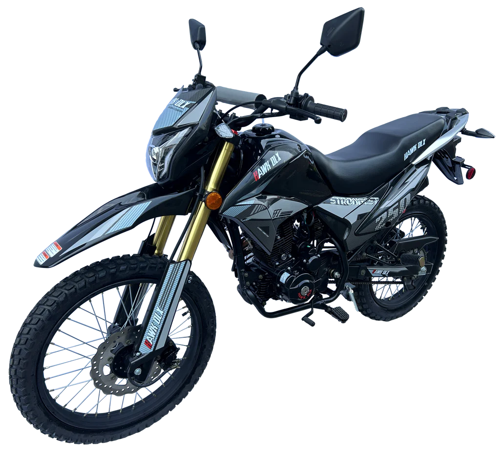 Hawk DLX 250cc Fuel Injected Dual Sport Dirt Bike, 5-Speed Manual, Electric Start, 21/18 inch Wheels, Ages 16 and up – Black - Image 3