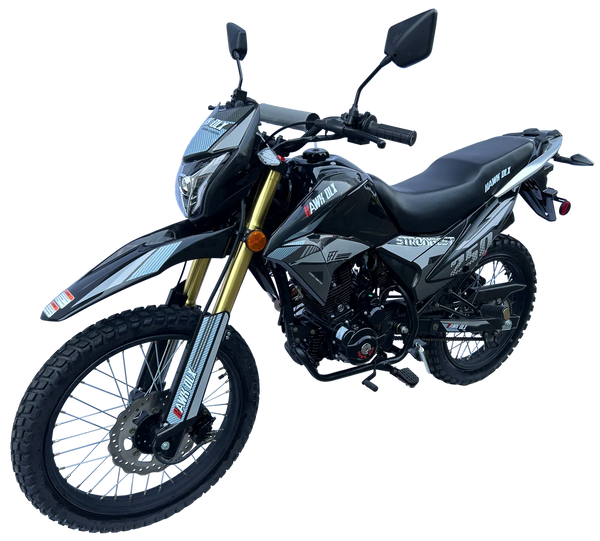 Hawk DLX 250cc Fuel Injected Dual Sport Dirt Bike, 5-Speed Manual, Electric Start, 21/18 inch Wheels, Ages 16 and up – Black
