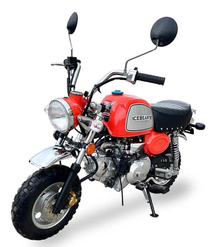 Leo 125cc Retro Motorcycle, 4-speed semi-automatic, 8-inch Wheels, 50 State Legal – Red - Image 2