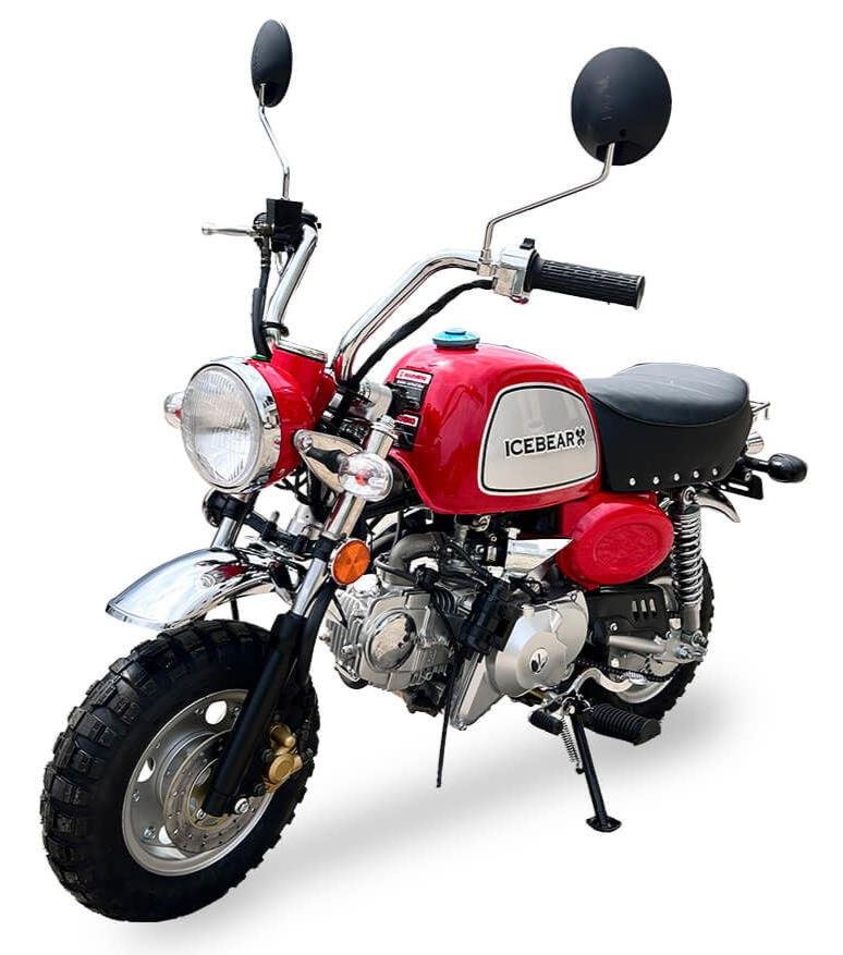 Leo 125cc Retro Motorcycle, 4-speed semi-automatic, 8-inch Wheels, 50 State Legal – Red - Image 3