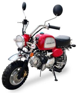 Leo 125cc Retro Motorcycle, 4-speed semi-automatic, 8-inch Wheels, 50 State Legal – Red