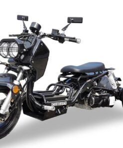 Alternative view of Maddog 50cc Street Trike, Automatic, Disc Brakes, 14 inch Aluminum Rear Wheels – Black