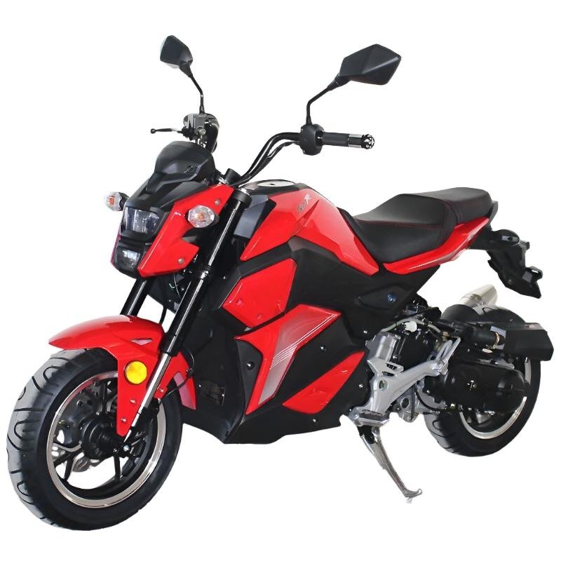 Mini Max 50cc Motorcycle, Automatic, Front Disc Brake, 12 inch Aluminum Wheels, 50 State Legal – Metallic Red - Image 2