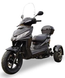 Alternative view of Mojo 150cc Street Trike, Automatic, Disc Brakes, Aluminum Wheels, Trunk and Windshield Included – Metallic Blue