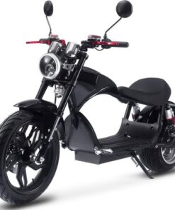 Alternative view of Raven Electric Motorcycle, 60v 2500w Lithium, LED Headlight, Digital Speedometer, Hydraulic Disc Brakes, Full Suspension – Red