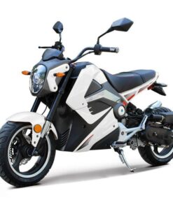 Rocker 50cc Motorcycle, Automatic Shifting, Front Disc Brake, 13-inch Alloy Wheels – White