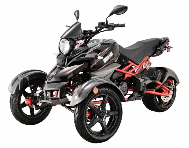 Spider X200 Trike, 3-Wheel Motorcycle, Automatic with Reverse – Black - Image 2