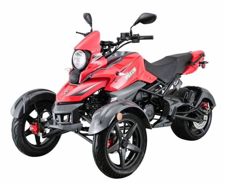 Spider X200 Trike, 3-Wheel Motorcycle, Automatic with Reverse – Black - Image 4