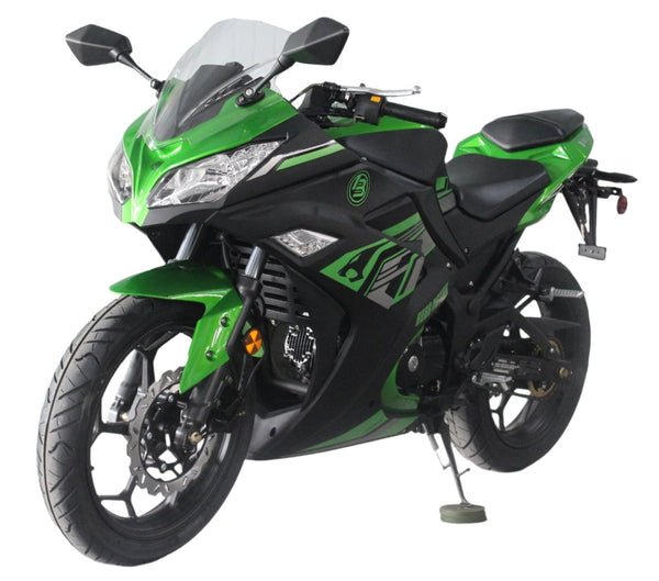 Super Sport 125cc Motorcycle, 4-Speed Manual, Hydraulic Disc Brakes, 17-inch Alloy Wheels – Green