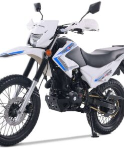 Alternative view of Tao TBR7D 250 Dual Sport Motorcycle, 5-Speed Manual, Electric Start, 19/17 inch Wheels – White