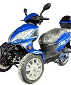 Alternative view of Topstar 50cc Trike, 3-Wheel Motorcycle, Automatic Shifting, Trunk, 12-inch Wheels – Black