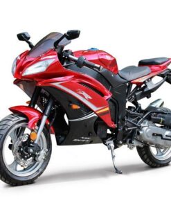 Alternative view of Wasp 50cc Sport Motorcycle, Automatic Shifting, Front Disc Brake, 13-inch Alloy Wheels – Black