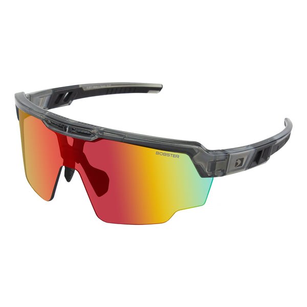 Wheelie Cycling Sunglass Gloss Clr Gry Smoked Blk/Rd Re