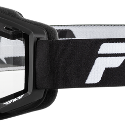Yth Focus Snow Goggle Blk/Wht W/ Clear Lens