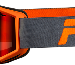 Yth Focus Snow Goggle Char/Org W/ Red Mirror/Amber Lens