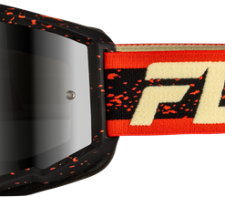 Yth Zone Goggle Blk/Red/Cream W/ Silver Mirror/Smoke Lens