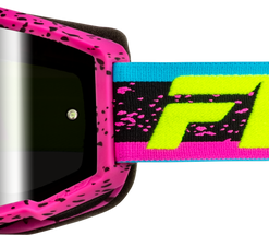 Yth Zone Goggle Pnk/Blk/Hi-Vis W/ Black Mirror/Smoke Lens