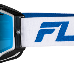Zone Elite Snw Goggle Wht/Blue W/Drk Blu Mir/Plrzd Smoke Lens