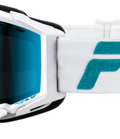 Zone Elite Snw Goggle Wht/Teal W/ Sky Blue/Polarized Smk Lens