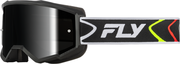 Zone Goggle Black/White W/Black Mirror/Smoke Lens