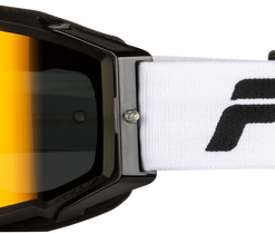 Zone Pro Goggle White/Blk/Gold W/ Gold Mirror/Smoke Lens